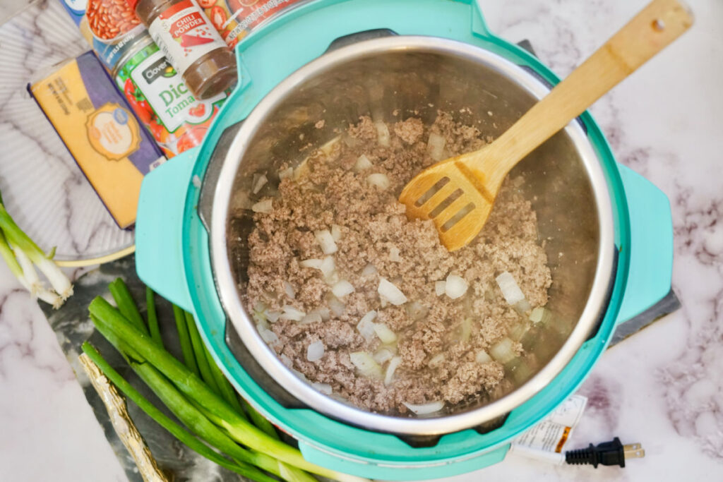 cooked ground turkey in instant pot