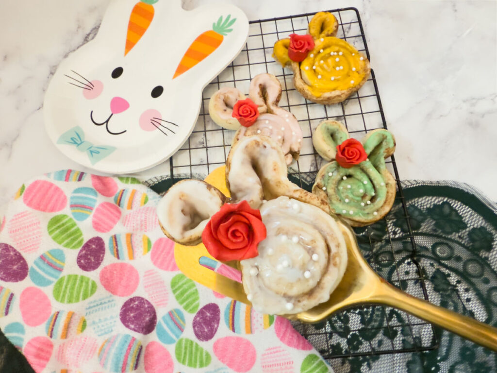 frosted bunny cinnamon rolls