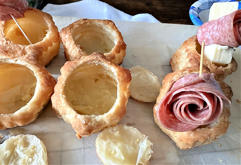 making salami roses