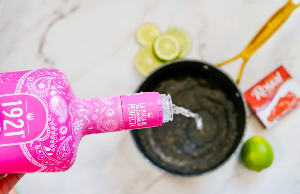 Adding tequila