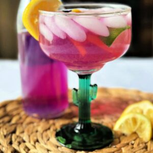 close up of purple margarita