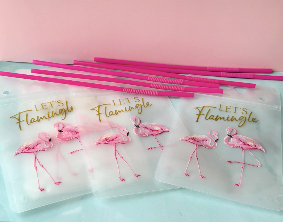 flamingo drink pouches