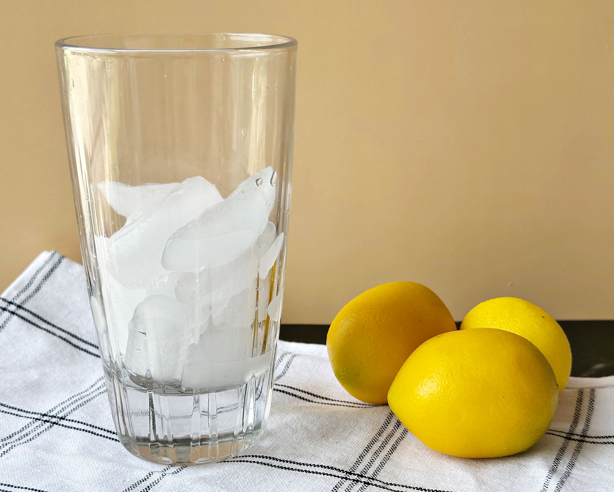 tall glass with ice