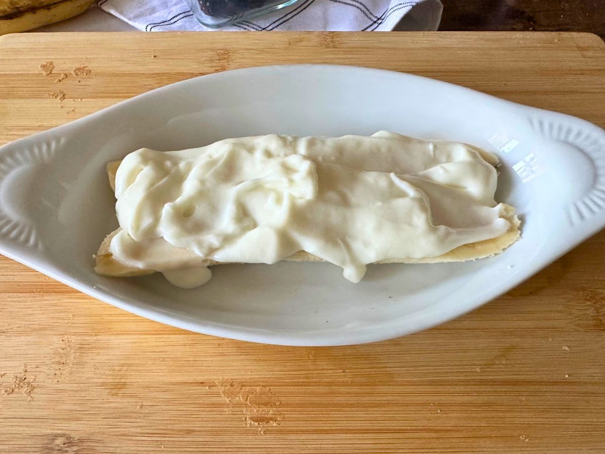 banana with Greek yogurt