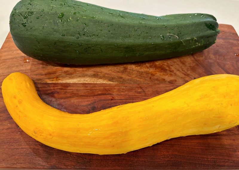 large garden fresh zucchini and squash