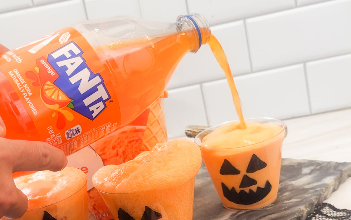 fanta soda for jack o lantern floats