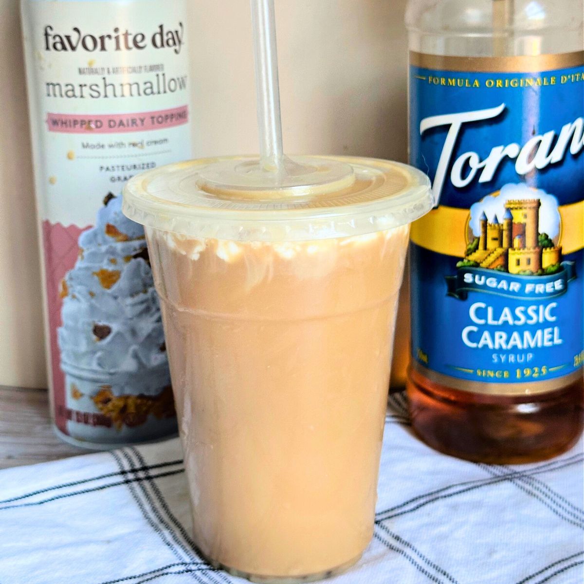 iced salted caramel latte