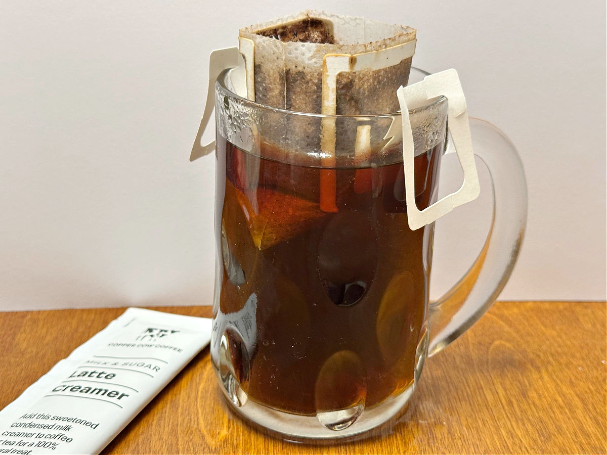 brewed coffee for iced latte