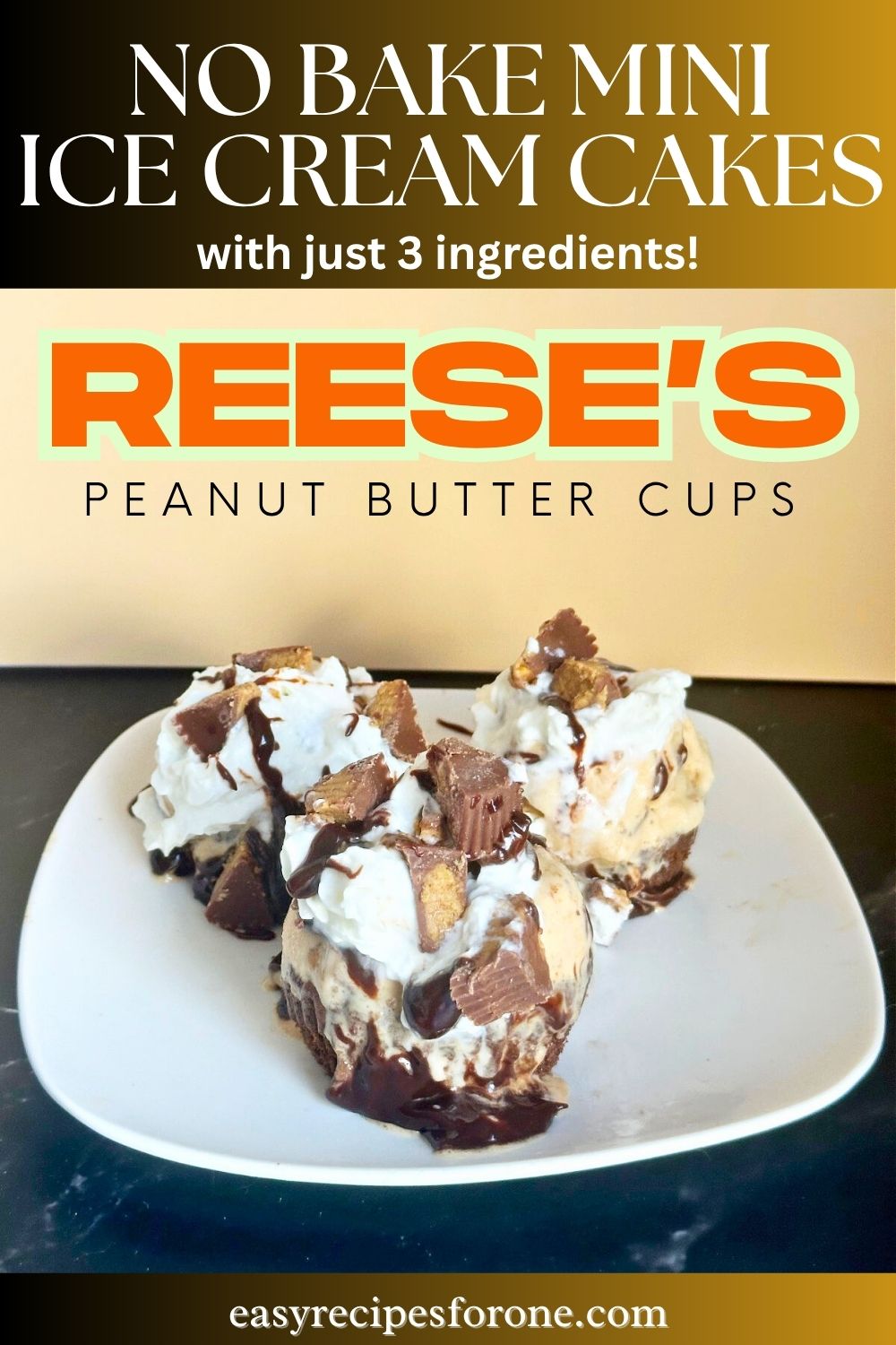 mini ice cream cakes with reeses