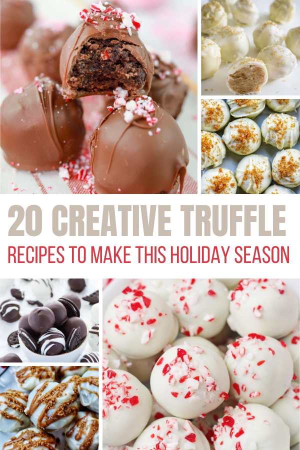 Christmas truffle recipes pin collage with text