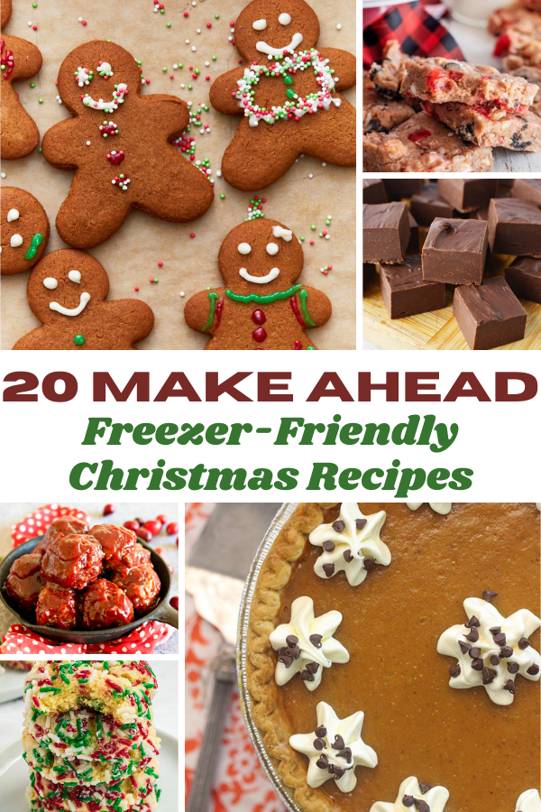 make ahead freezer friendly Christmas recipes pin collage