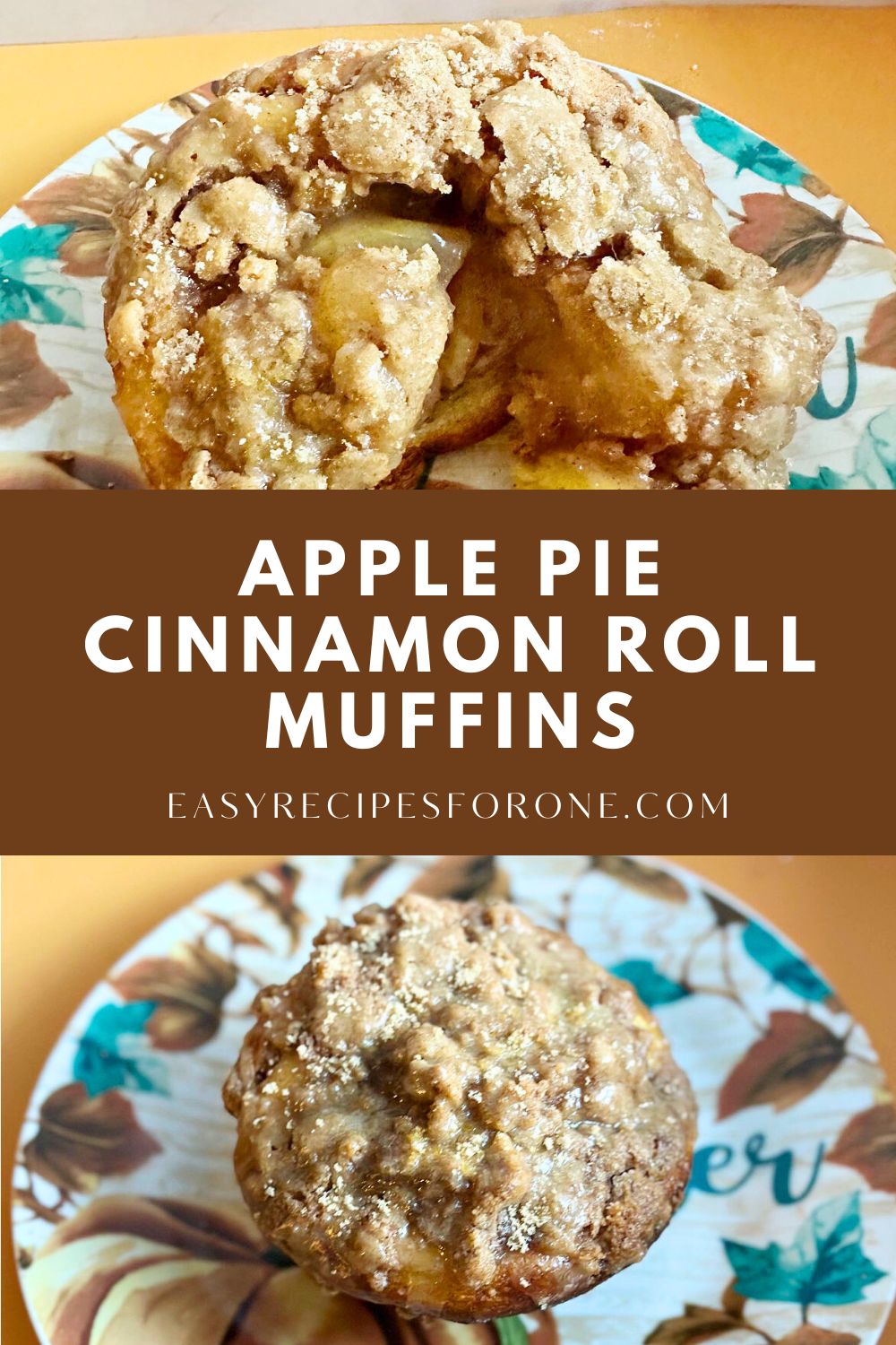 Apple Pie Cinnamon Roll Muffins collage