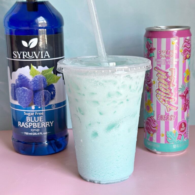 cotton candy dirty alani with blue raspberry