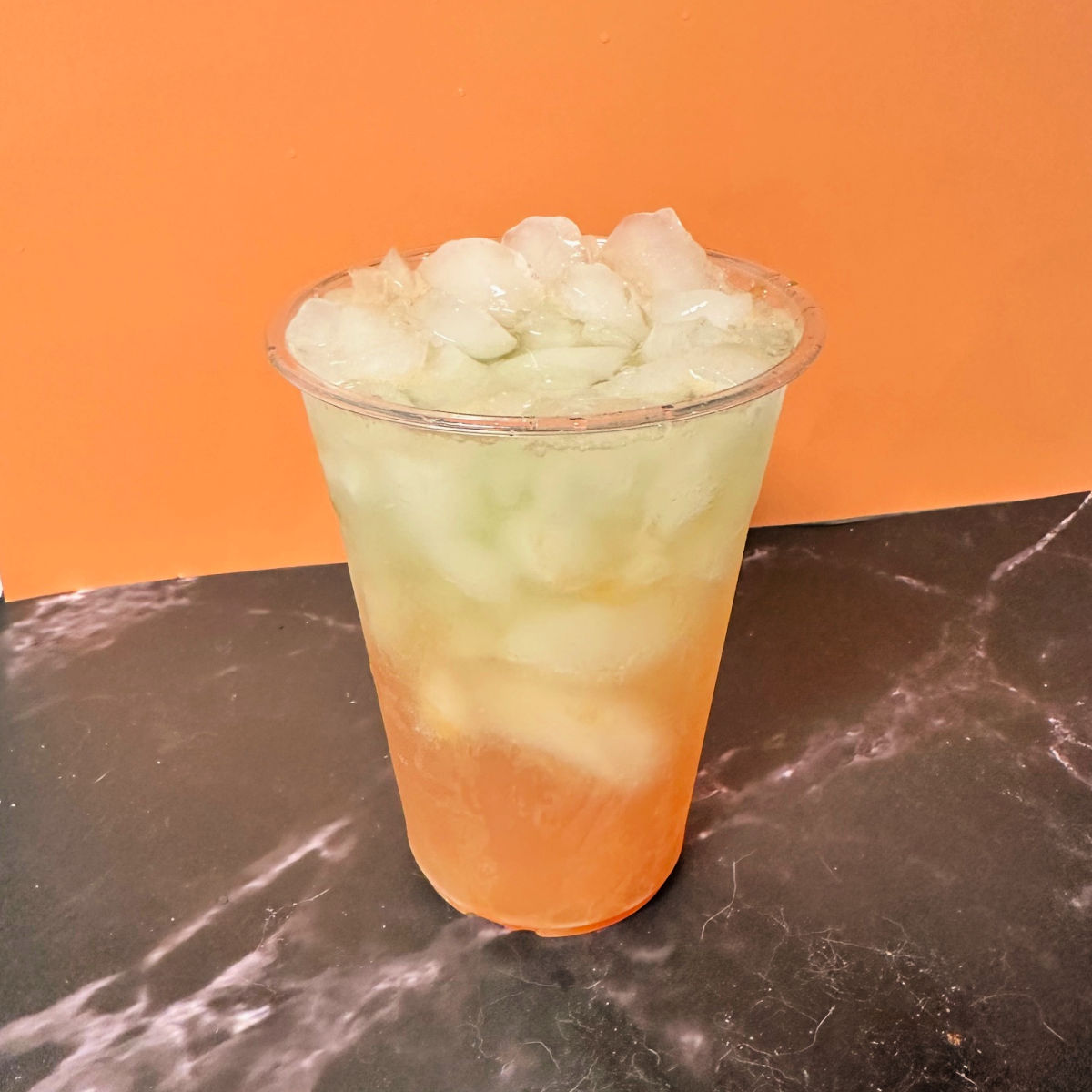 adding green apple drink