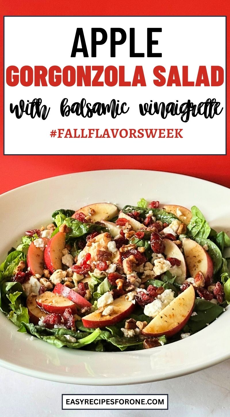 Apple Gorgonzola Salad vertical image with text