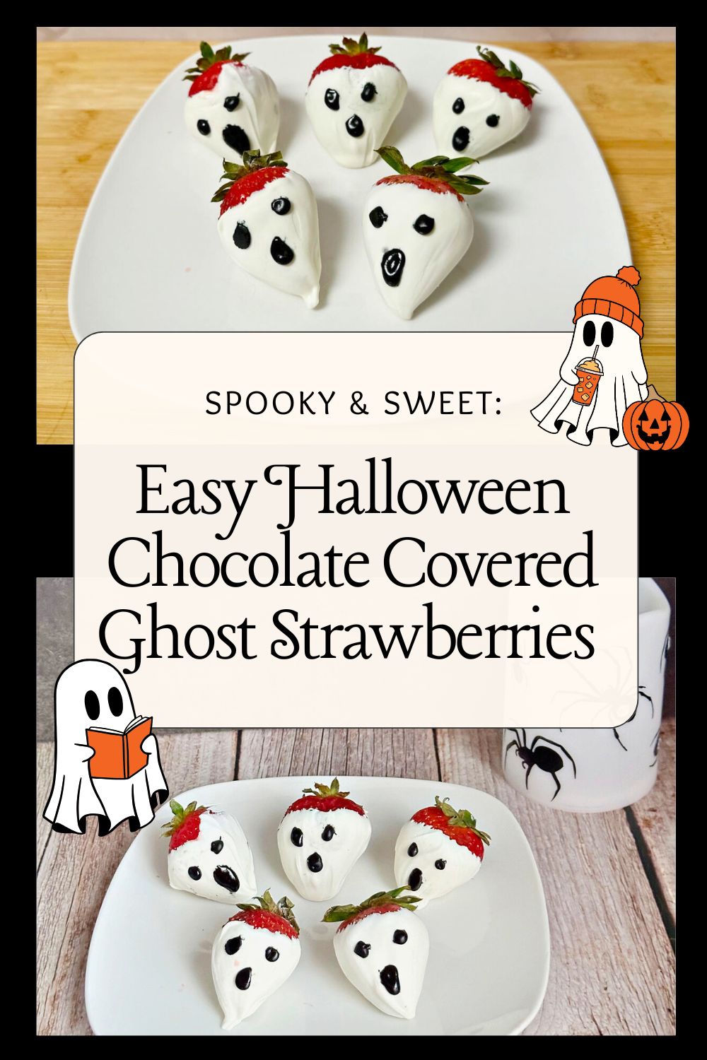 Halloween Ghost Strawberries 2 image collage