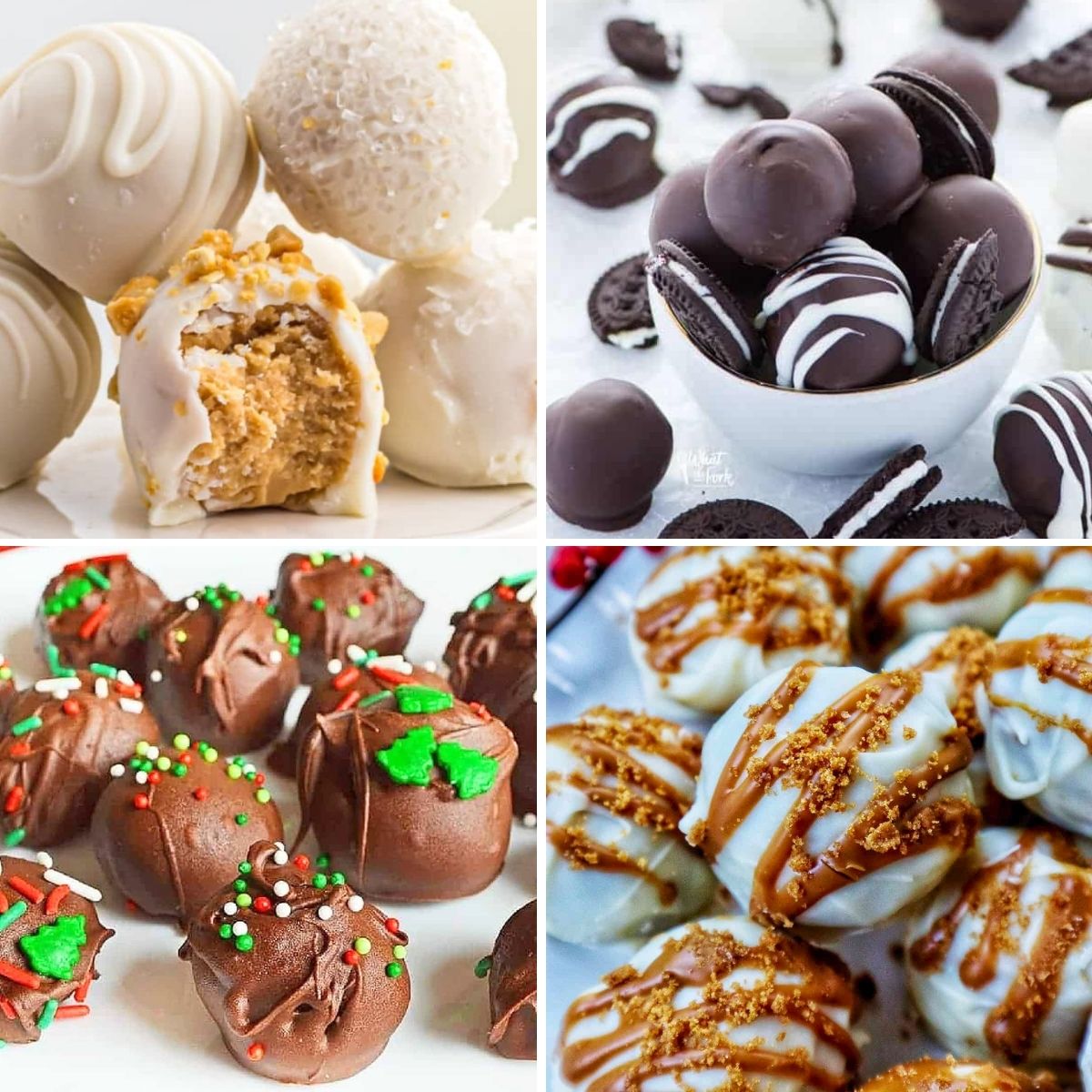 Holiday Truffle Recipes 4 image collage