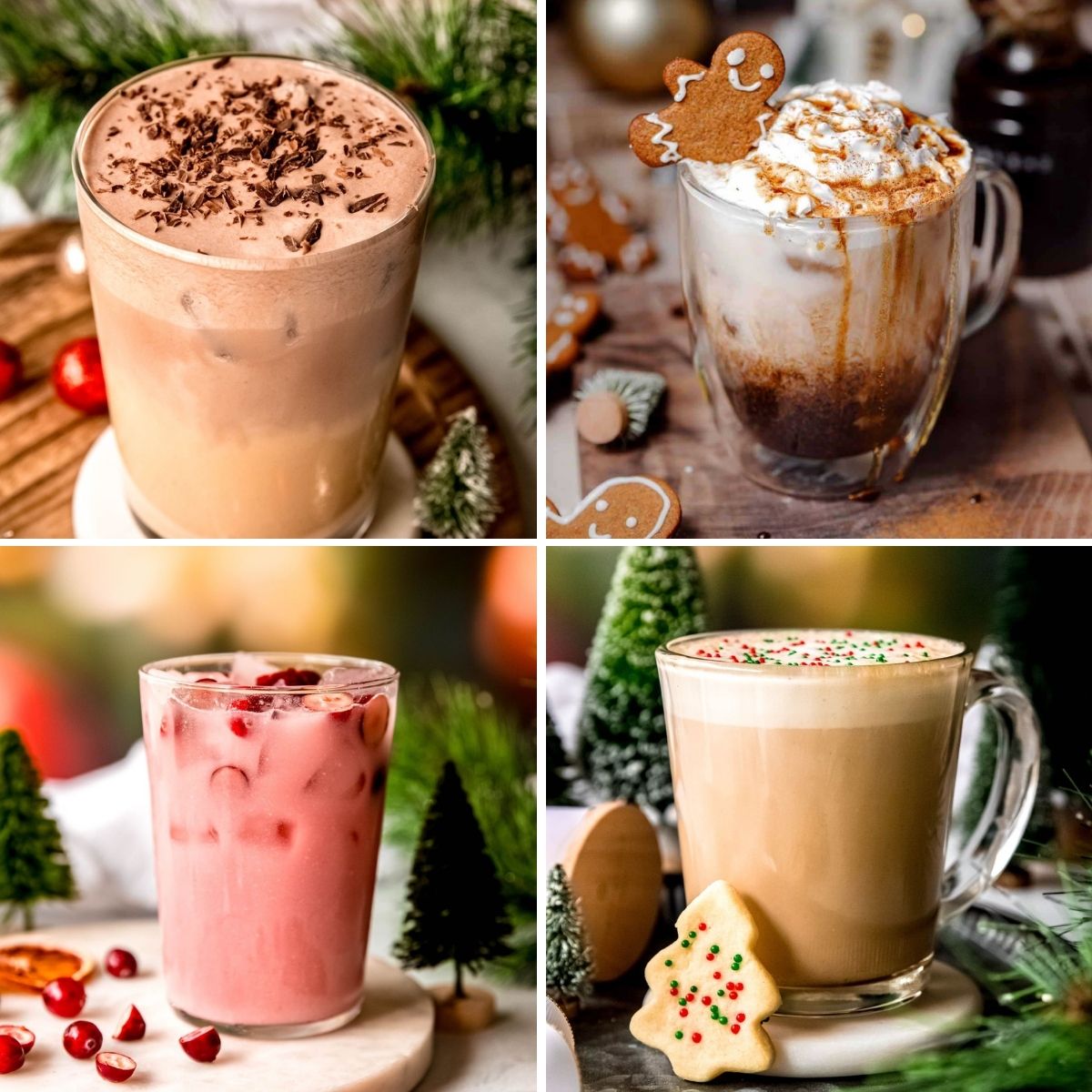 Starbucks Christmas Drinks collage